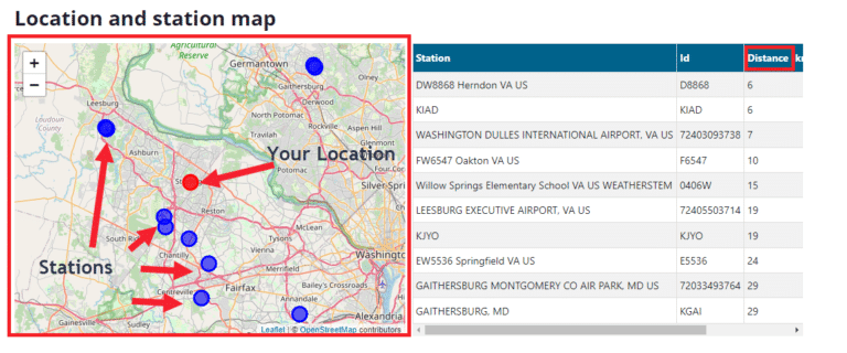How do I find my nearest weather station? | Visual Crossing